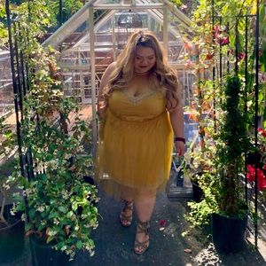 2x Rodarte for Target Mustard Tulle Dress